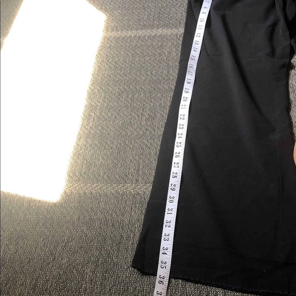 Women's Black Straight-Leg Maternity/Jumpsuit Pants with Fold-Over Waist - Picture 7 of 10